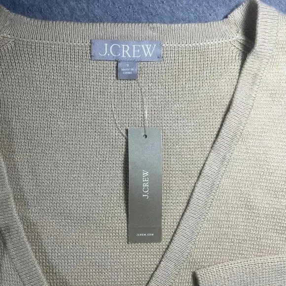 New JCREW Woman’s Size S V-neck Sweater Blazer in Beige BX466 LKH Color - Picture 3 of 8